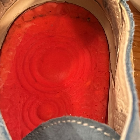 OnFoot Blue Suede Perforated Lace Up Sneakers made in Spain eu 42 - Picture 7 of 12